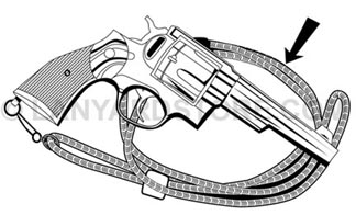 lanyard for holding a gun or pistol