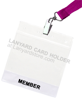 Image of card holder for lanyards ID