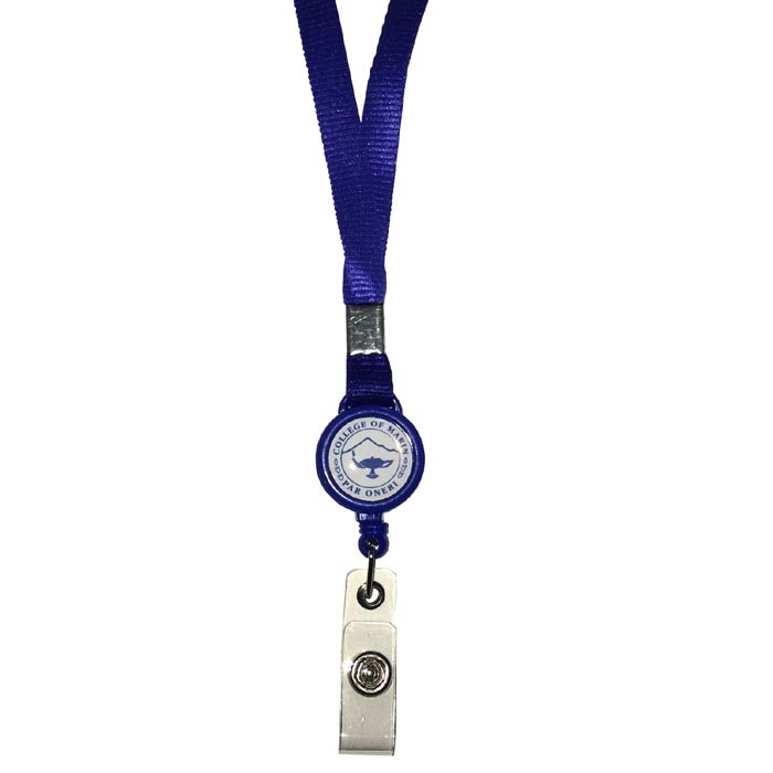 Lanyard with Badge Reel Attached - Custom Printed