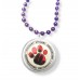 Custom printed pendant with Mardi Gras Beads