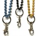 Mardi gras beads lanyards in different colors with trigger hook