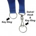 Key ring/swivel hook and keyring blue lanyard compare