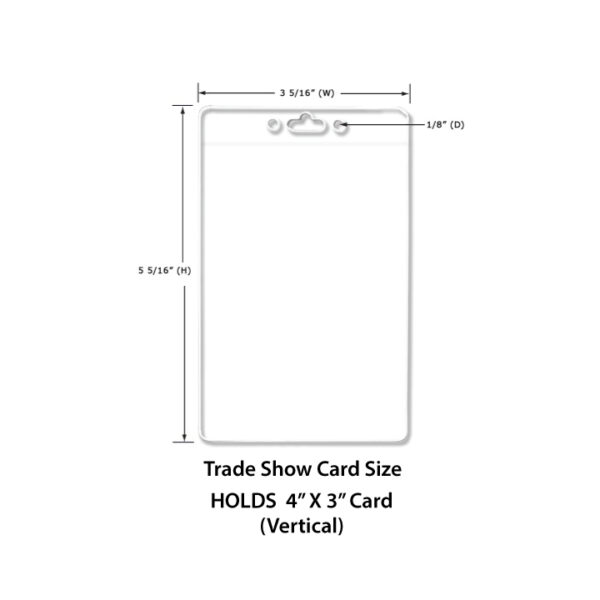 4x3 Inch Clear Id Holders - Vertical/Portrait