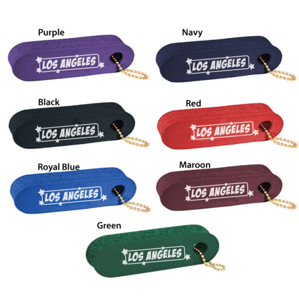 Custom printed floating foam keychains - Colors available.