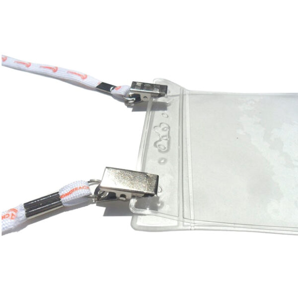 Custom open-ended lanyard with double clip