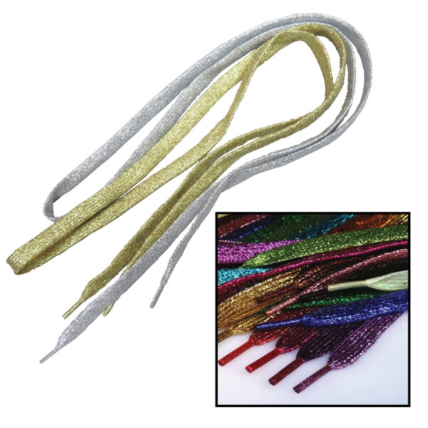 Custom printed glitter shoelaces