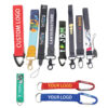 Custom wrist lanyard straps.
