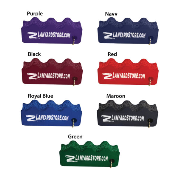 Custom printed floating stress-reliever finger keychains - Colors available.