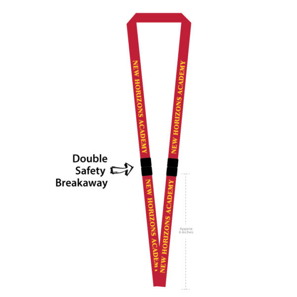 Lanyard with double-breakaway connector
